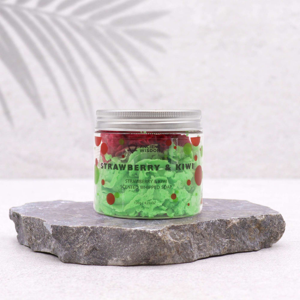Strawberry & Kiwi Whipped Soap 120g — 120g jar