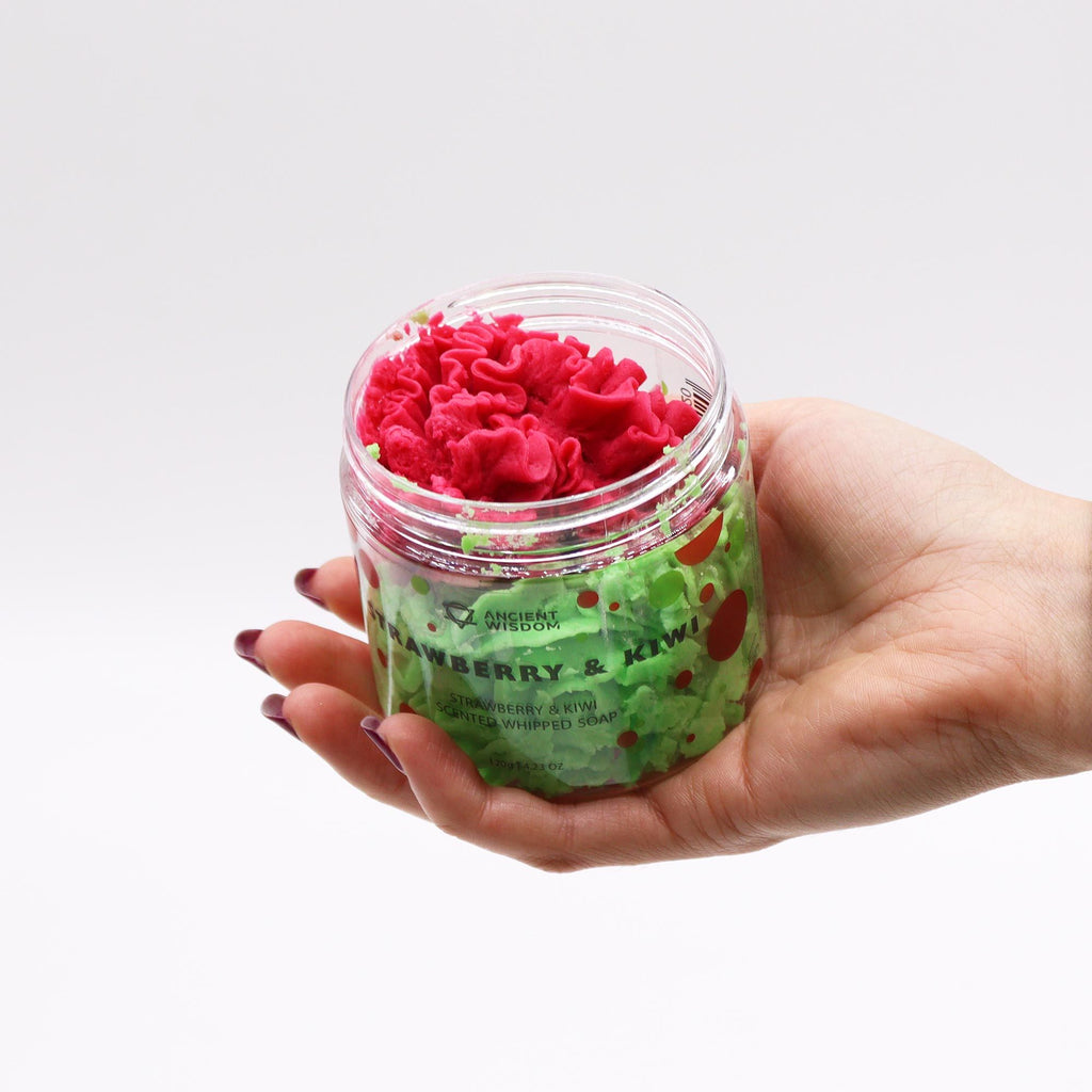 Strawberry & Kiwi Whipped Soap 120g — 120g jar