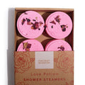 Shower Steamer Gift Set — Love Potion — four 50g shower steamers in gift packaging