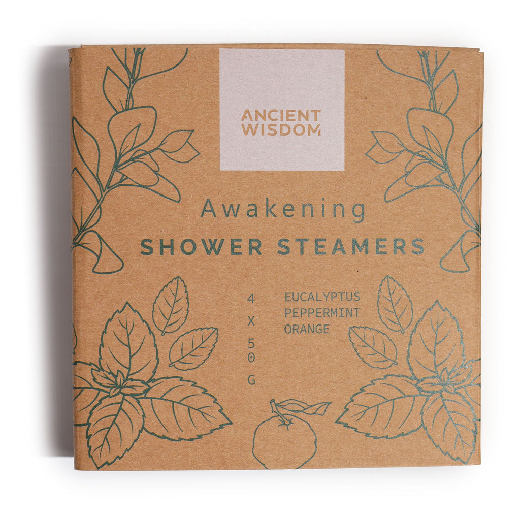 Shower Steamer Gift Set — Awakening — four 50g shower steamers in gift packaging