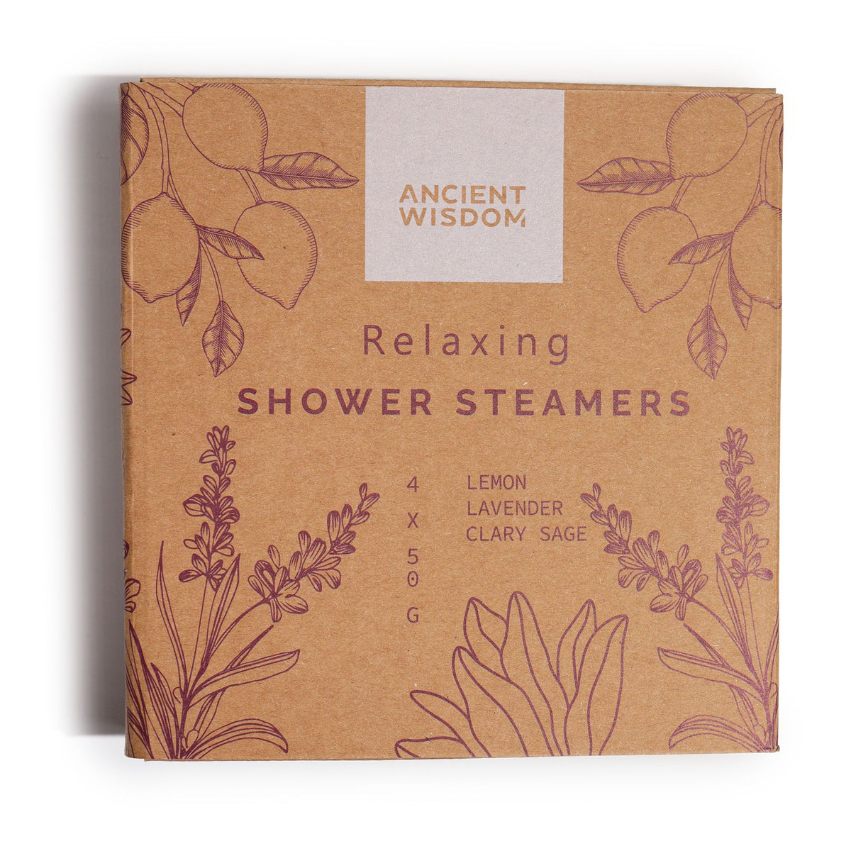 Shower Steamer Gift Set — Relaxing — four 50g shower steamers in gift packaging