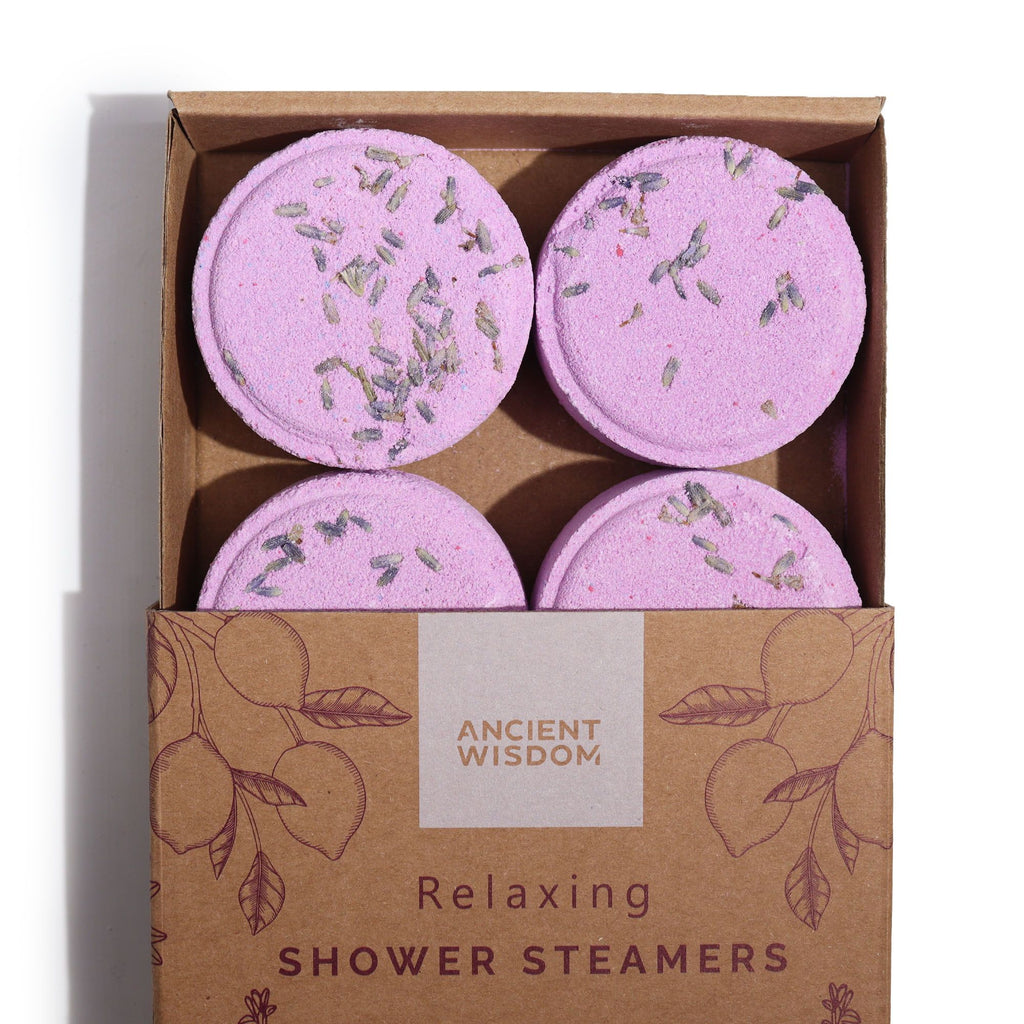 Shower Steamer Gift Set — Relaxing — four 50g shower steamers in gift packaging