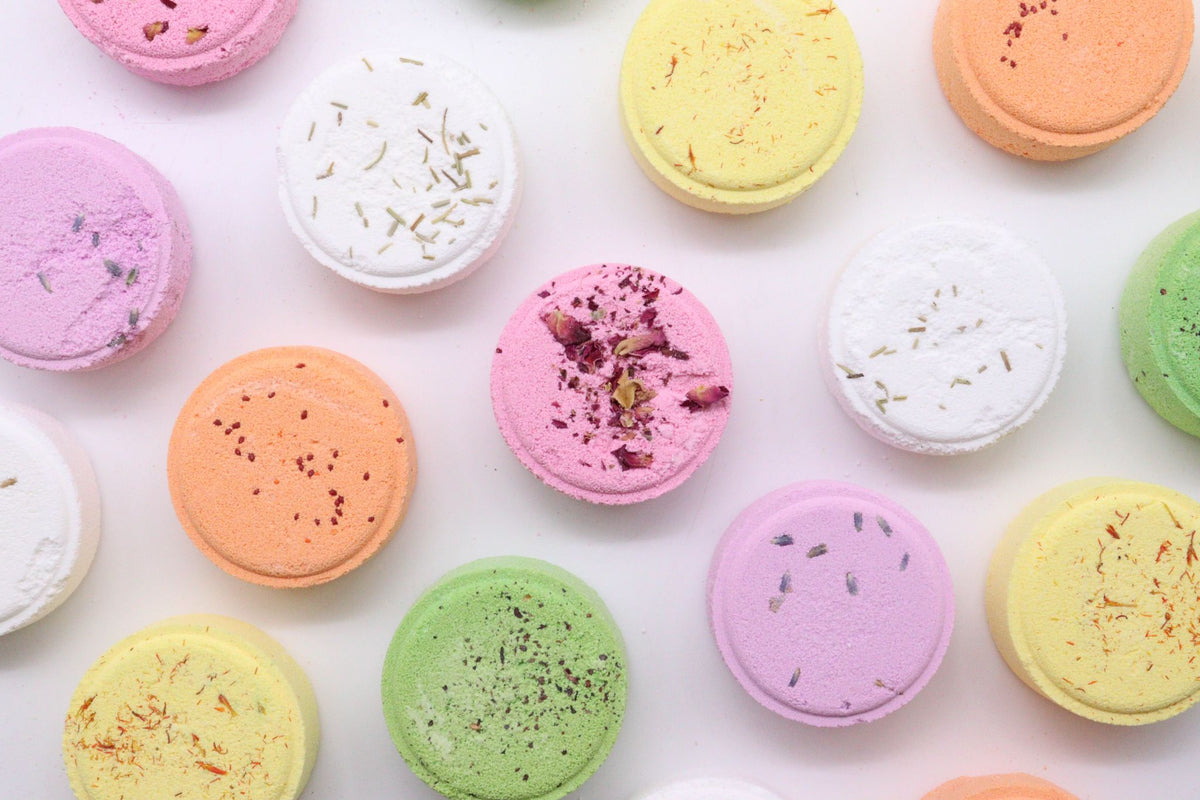 Shower Steamer Gift Set — Mood Boost — four 50g shower steamers in gift packaging